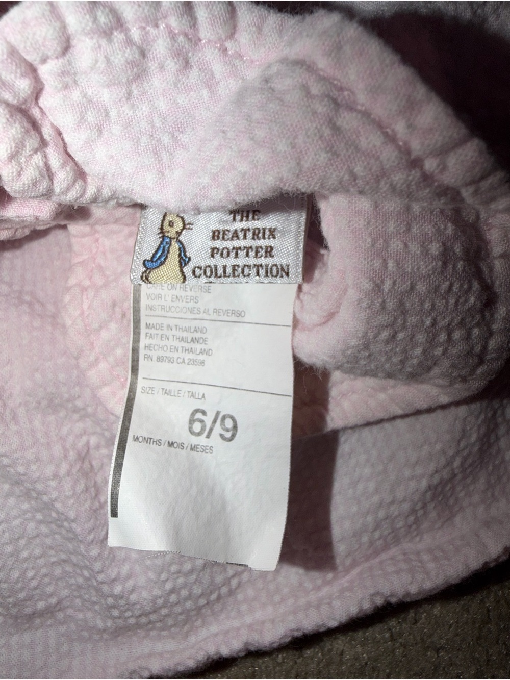 The Beatrix Potter Collection Baby Girl Top Blouse Size 6-9 Months - Picture 3 of 6